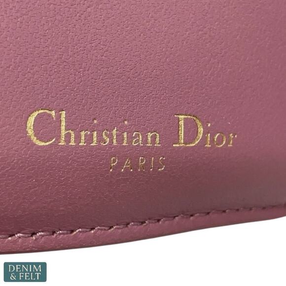 Christian Dior Montaigne 30 Lotus Pink Trifold Compact Wallet Gold Hardware - Picture 13 of 16
